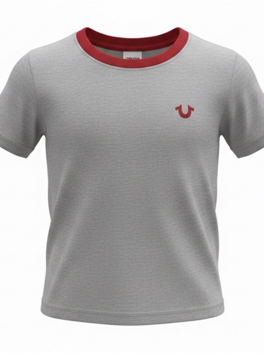 True Religion Kids Gray Tee with Red Trim